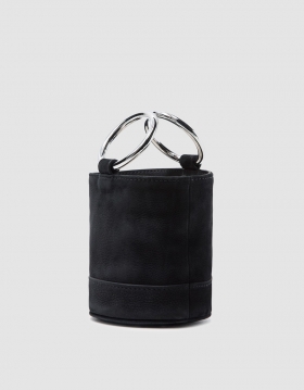 Bonsai 15 cm Bag in Black Nubuck