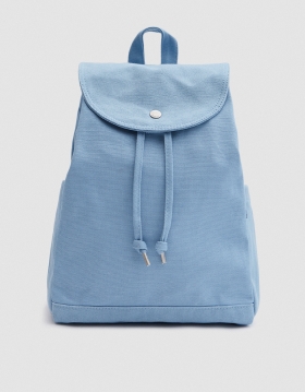 Drawstring Backpack in Washed Blue