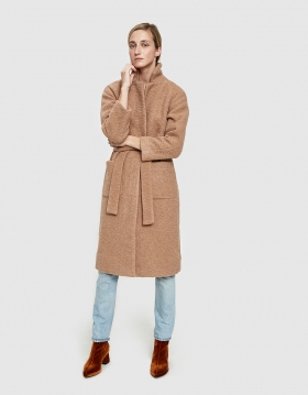Fenn Long Wrap Coat in Chanterelle