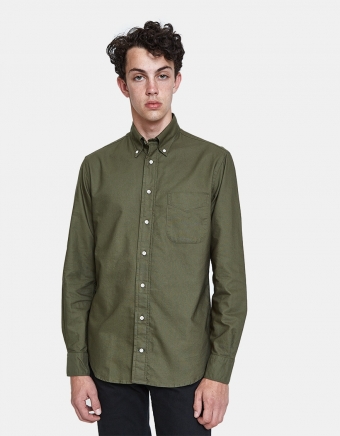 Overdyed Oxford In Olive