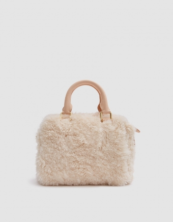 Mini Island Bag in Natural Shearling