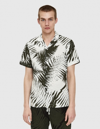 Sword Fern Deck Shirt in Salt