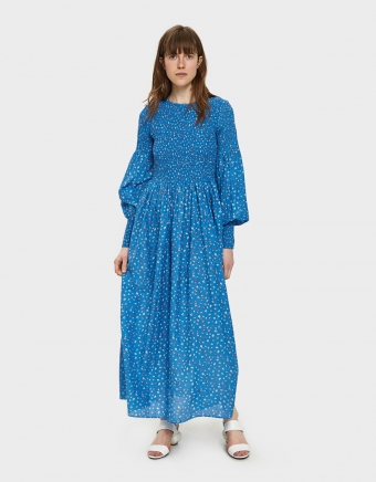 Beacon Smocked Dress in Marina