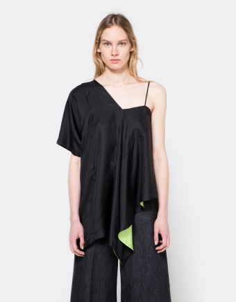 Silk One Shoulder Top