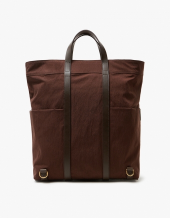 M/S Market Tote in Burgundy/Dark Brown
