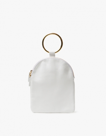 Large Ring Pouch in White
