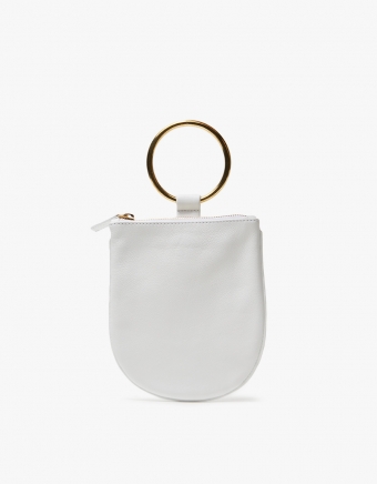 Medium Ring Pouch in White