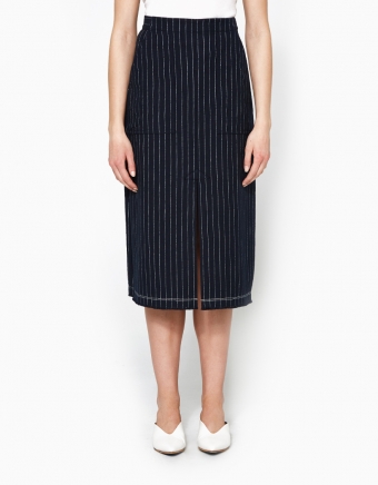 Burlap Raw Edge Midi Skirt