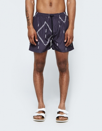 Persian Track Swim Short in Black