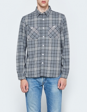 Work Flannel Check Long Sleeve Shirt