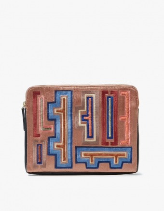 Safari Clutch in Hanoi Print