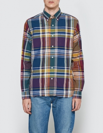 Wide Check Long Sleeve Shirt