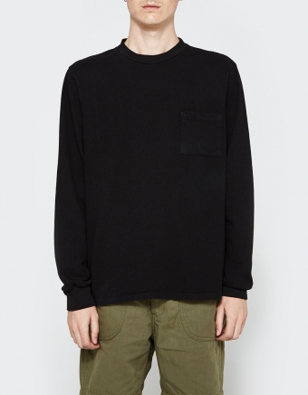 LS Pocket Tee in Black