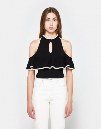 Knit Cold Shoulder Top