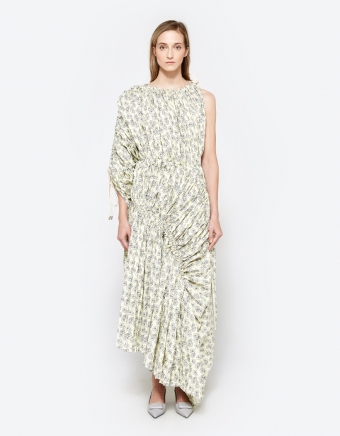 One Shoulder Dress in Citrus