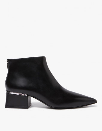 Ankle Boot in Black/Silver