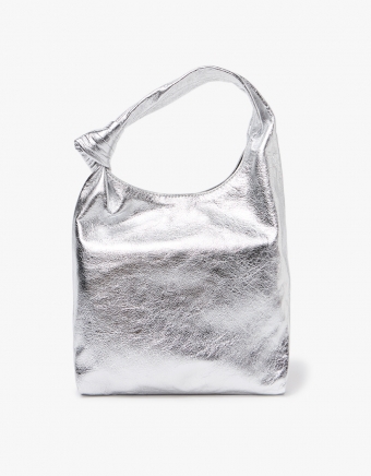 Mini Knot Tote in Silver
