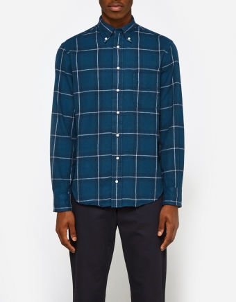 Lakes Hunting Plaid Shirt in Blue