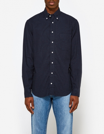 Flannel Shirt in Navy