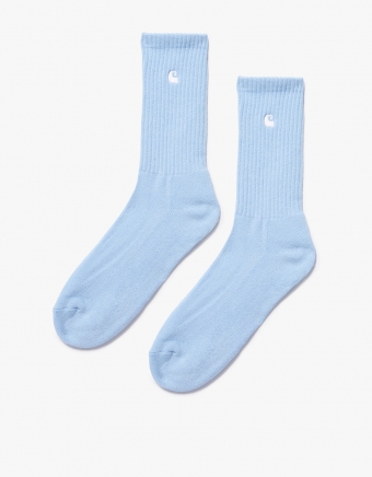 C-Logo Socks in Glacier/White