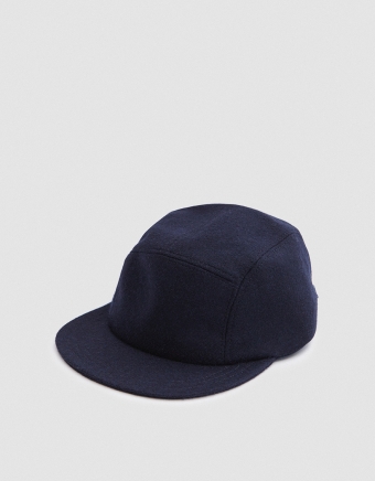 Zip 5 Panel Hat in Navy