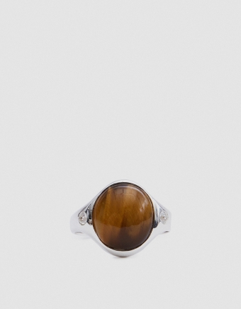 Essential Ring in Sterling Silver with Tiger's Eye