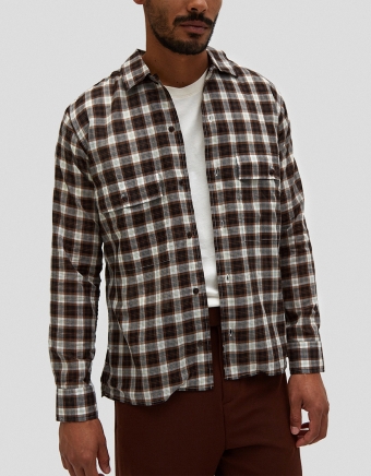 Egon Shirt in Brown Check
