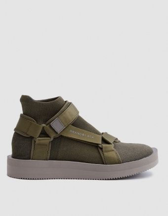 Tabi Sandal in Olive/Gray