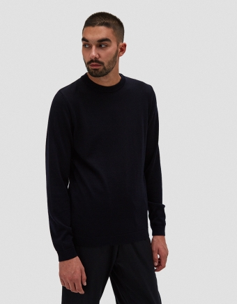 Sigfred Merino Sweater in Navy