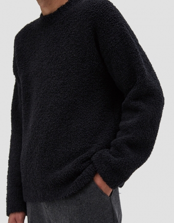 Popover Roundneck Lamb's Fleece Charcoal