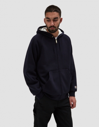 Hooded Thermal Lined Jacket in Dark Navy