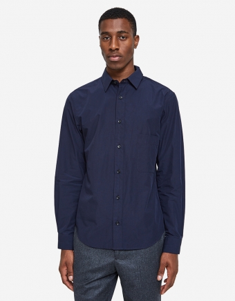 Straight Collar Shirt in Midnight