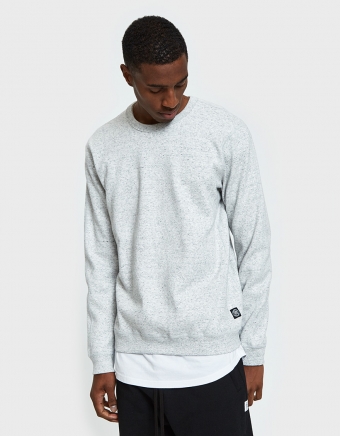 Crewneck Heather Bonded Terry in Sky Grey