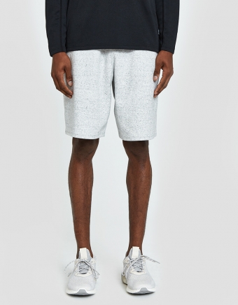 Short Heather Bonded Terry in Sky Grey