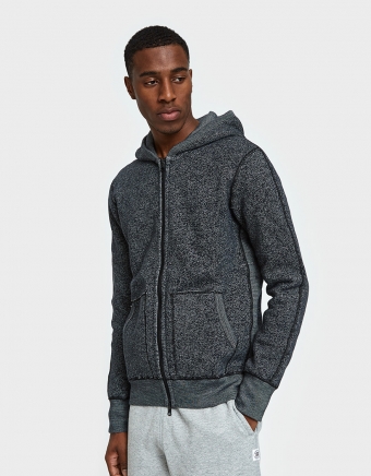 Full Zip Hoodie Tiger Fleece in Black