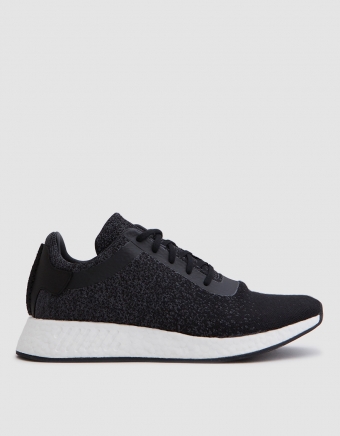 wings+horns NMD R2 Primeknit in Core Black