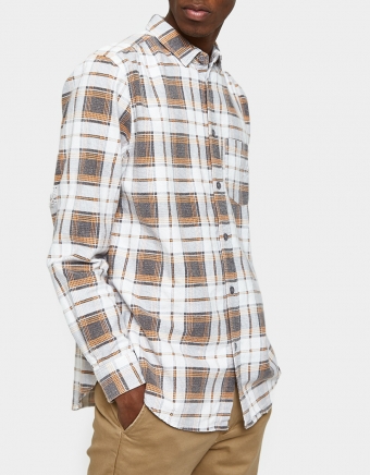 Fade Away LS Shirt in Brown/Orange