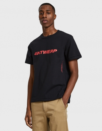 Antwerp Tee in Black/Red