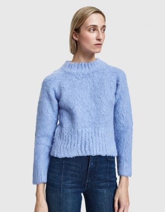 Recline Pullover in Silver Blue