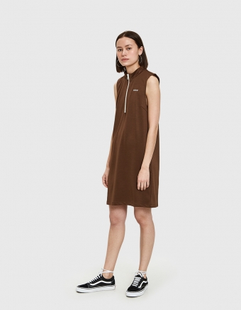 Ryder Track Dress in Brown