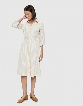 Paulie Midi Dress in Taupe