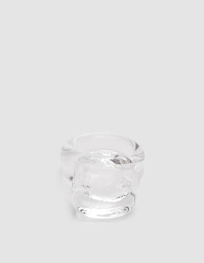 Maryam Nassir Zadeh Glass Cube Ring