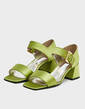 Maryjane Satin Sandal in Green
