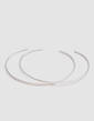 Set of Two Silver Wire Cuff Bracelets