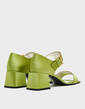 Maryjane Satin Sandal in Green