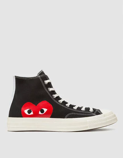 Comme des Garçons Play Play Converse Chuck Taylor High in Black