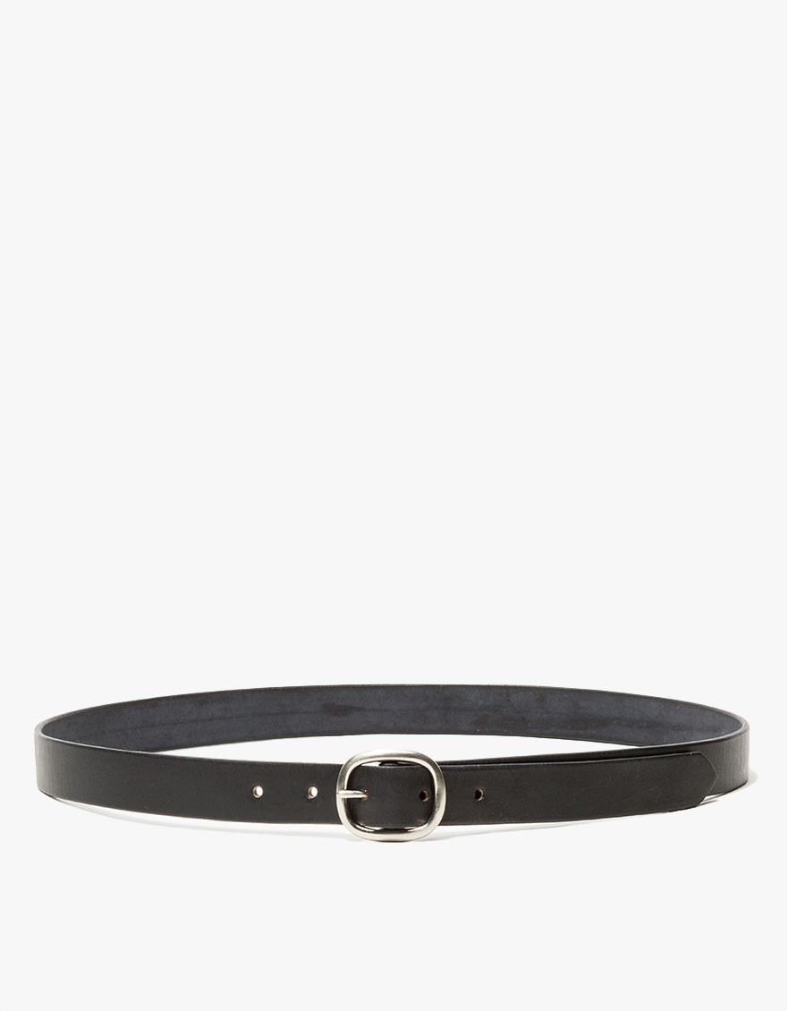 Slim Oval Belt in Black