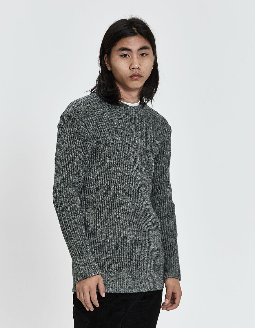 Fang Crewneck Sweater in Black Signal