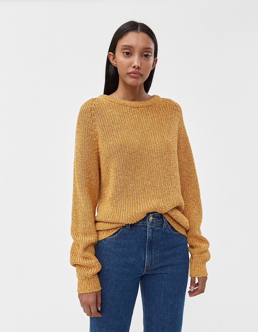 Danube Crewneck Pullover in Ocra Brown