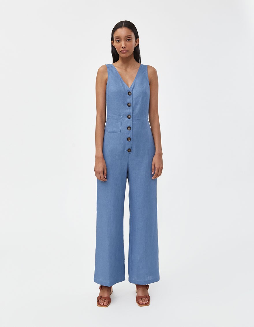 Alana Jumpsuit in Soft Blue